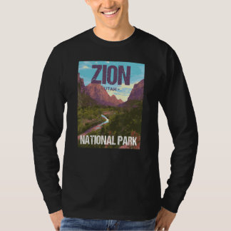 Camiseta Design de Poster do Parque Nacional Zion Utah