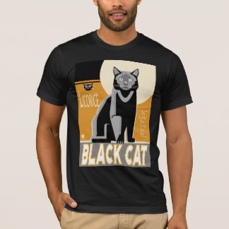 Camiseta design de pôster vintage de licorice Black Cat
