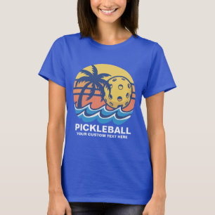 Camiseta Design de Praia de Pickleball Tropical - Personali