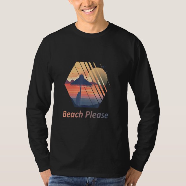 Camiseta Design de Praia para Homens Verão Quebra Aloha Bea (Frente)
