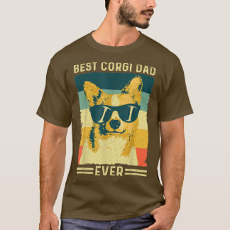 Camiseta Design De Presente De Pai De Melhor Corgi De Mens