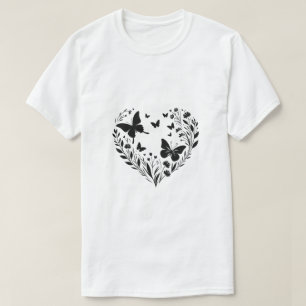 Camiseta Design de Presente Inspirado em Preto e Branco