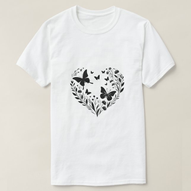 Camiseta Design de Presente Inspirado em Preto e Branco (Frente do Design)