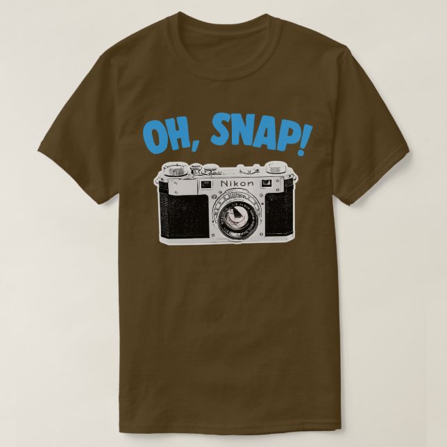 Camiseta Design de presentes do Geek da câmera Snap (Frente do Design)