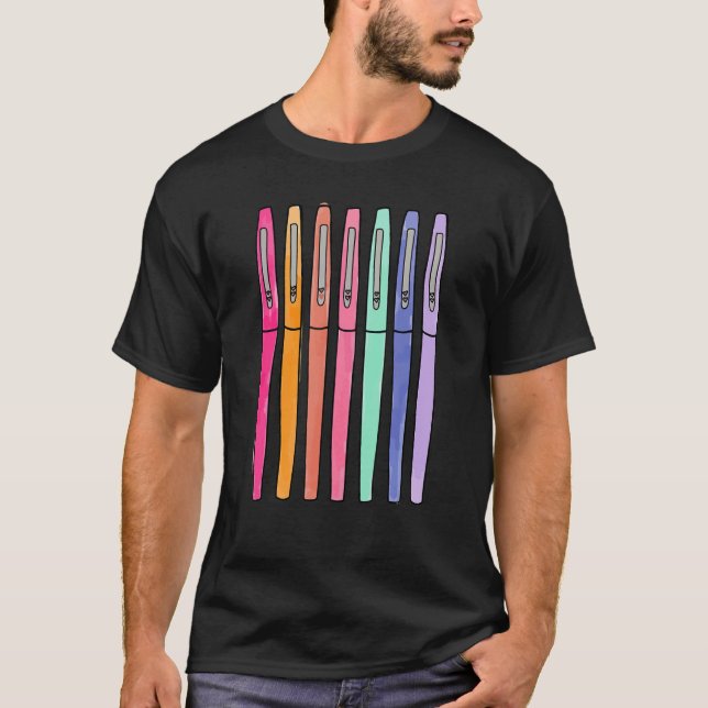 Camiseta Design de Professores de Caneta Flair (Frente)