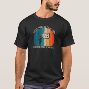 Camiseta Design De Professores De Música Retro Para Vovó Fu