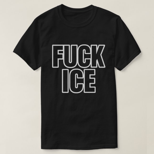 Camiseta DESIGN de Protesto contra ICE contra FC*K - (Frente do Design)