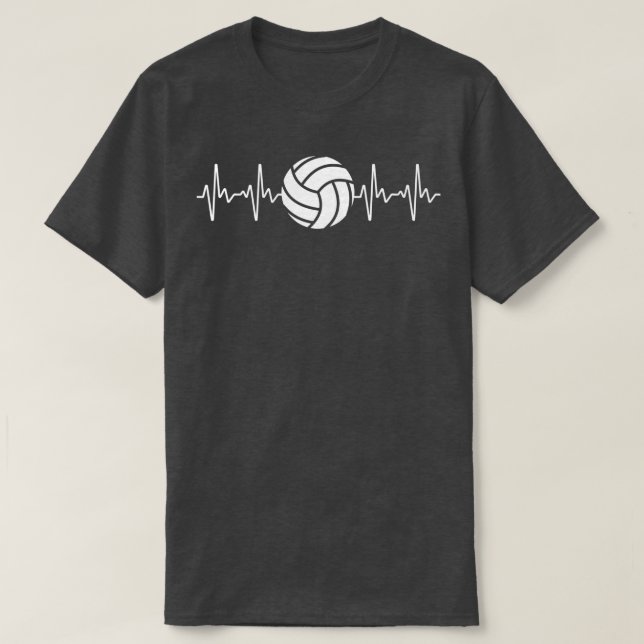 Camiseta Design de pulsação legal de voleibol masculino Vol (Frente do Design)
