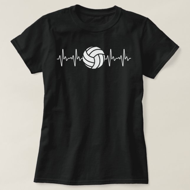 Camiseta Design de pulsação legal de voleibol masculino Vol (Frente do Design)