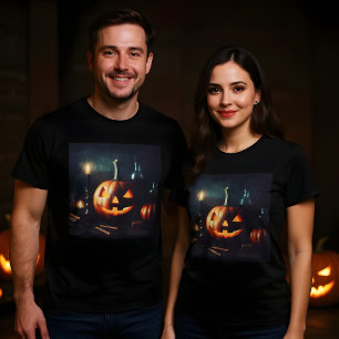 Camiseta Design de Pumpkin Painting do Dia das Bruxas