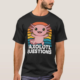 Camiseta Design de Punção de Axolote Retro Fofo
