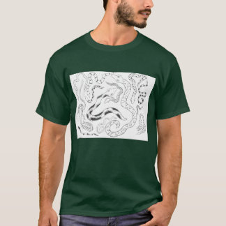 Camiseta Design de Punk Rock nº 18 Cobras em Verde