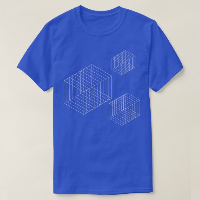 Camiseta design de quadrados geométricos (Frente do Design)