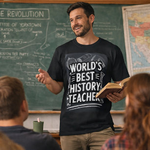 Camiseta Design de Quadro de Professores de Melhor História