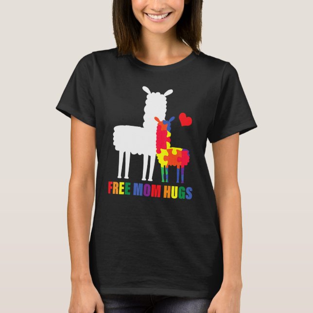 Camiseta Design de quebra-cabeça de lhama de conscientizaçã (Frente)