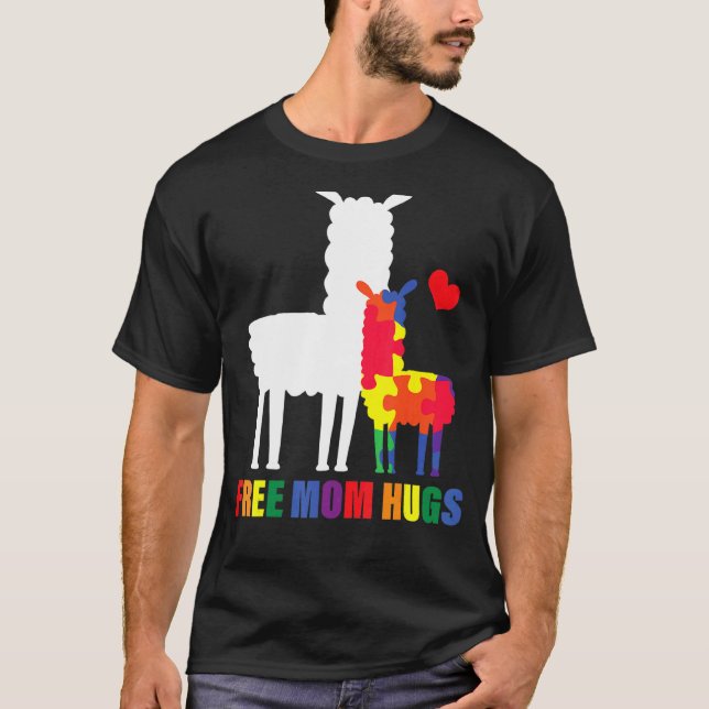 Camiseta Design de quebra-cabeça de lhama de conscientizaçã (Frente)
