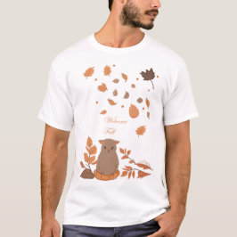Camiseta Design de queda com Cat