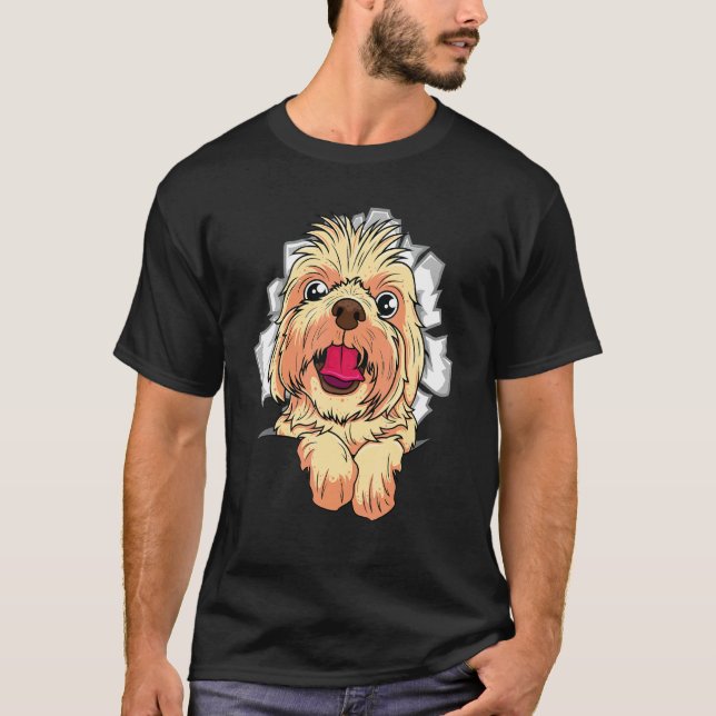 Camiseta Design de Racha de Cachorro Fofo (Frente)