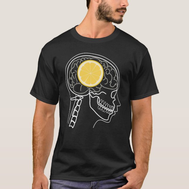 Camiseta design de raio-x do cérebro de LIMO  (Frente)