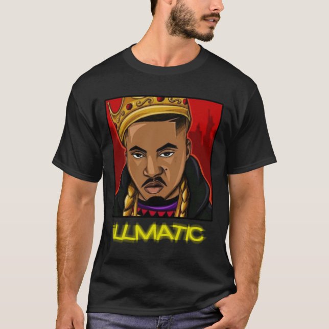 Camiseta Design de Rap de alto-passo vertical NAS iMatic (Frente)
