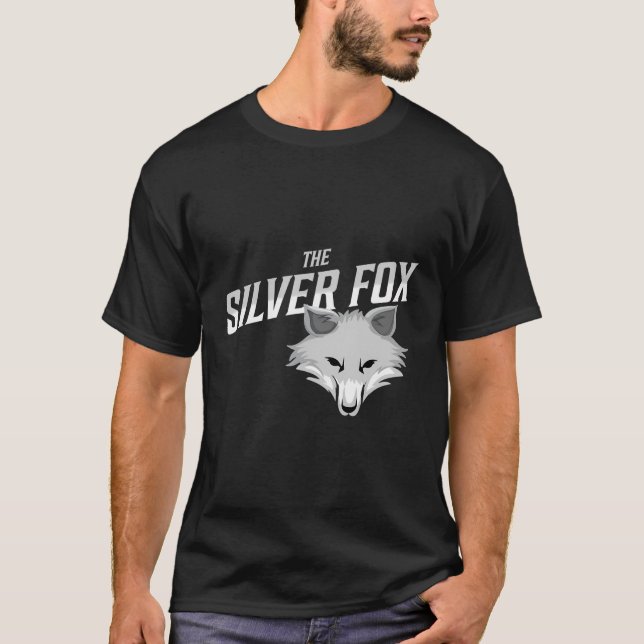Camiseta Design de Raposa de Prata (Frente)
