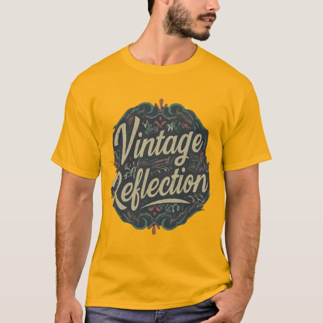 Camiseta Design de Reflexão Vintage (Frente)