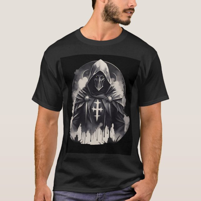Camiseta Design de Refrigeração de Espinha-Fantasma Horror (Frente)