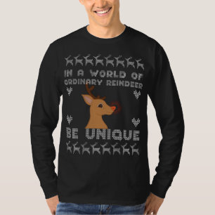 Camiseta Design de Reindeer de Natal, Seja Único