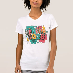 Camiseta Design de Relâmpago Floral Ousado Senior 2026