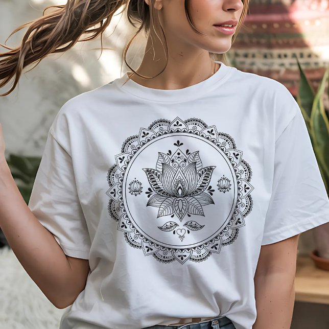 Camiseta Design de Renda Estilo Lótus (Criador carregado)