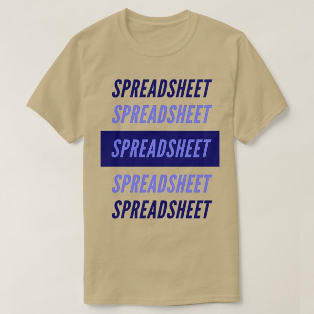 Camiseta Design de repetição de folha de cálculo azul para  (Frente do Design)