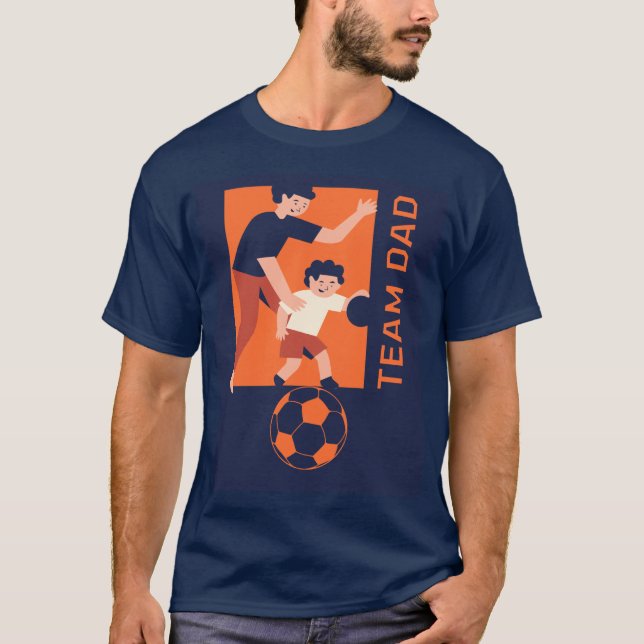 Camiseta Design de Reprodução de Pai em Equipe (Frente)