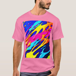Camiseta Design de respingo de néon