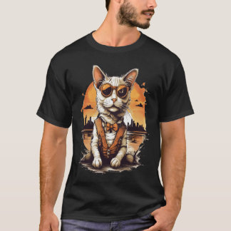 Camiseta Design de Retro para Gatos Gelados
