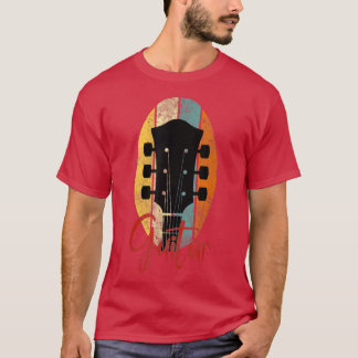 Camiseta Design de Retro Vintage Reproduzindo Guitarras Per