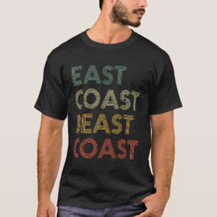 Camiseta Design de retroragem da costa leste da costa da co