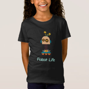 Camiseta Design de robots bonitos para crianças