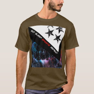 Camiseta Design de rocha negra e vermelha
