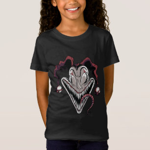 Camiseta Design de Rosto de Palhaço Assustador de Halloween