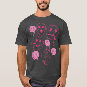 Camiseta Design De Rosto De Sorriso Bonito Para T-shirt Fem