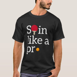 Camiseta Design de rotação do pino do Tênis mesa