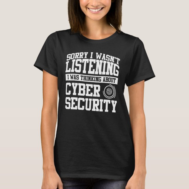 Camiseta Design de Roupa de Segurança Cyber para Melhores T (Frente)