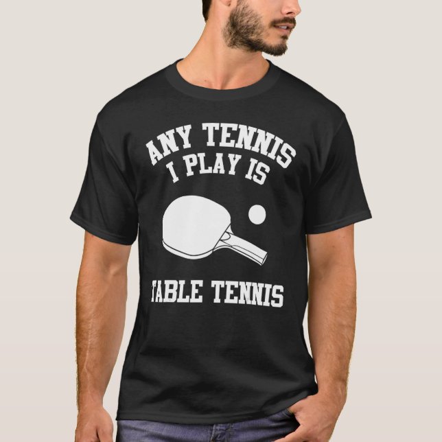 Camiseta Design de Roupa Tênis de Tênis de mesa de de (Frente)
