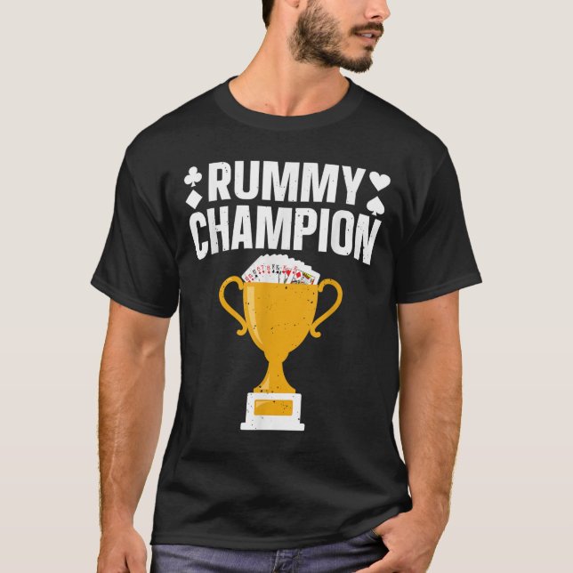 Camiseta Design De Rummy De Gin legal Para Homens Jogo De C (Frente)