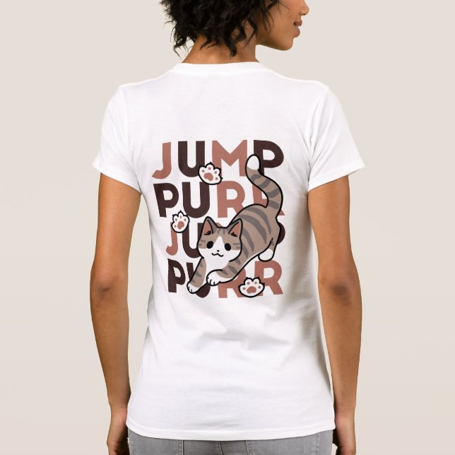 Camiseta Design de Salto de Gato Reprodutivo - Trabalho de  (Verso)