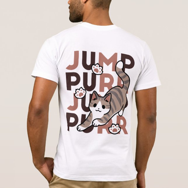 Camiseta Design de Salto de Gato Reprodutivo - Trabalho de  (Verso)