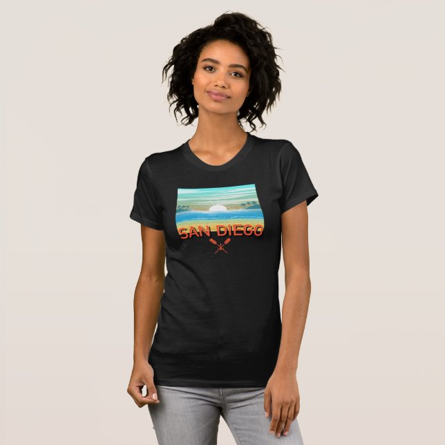 Camiseta Design de San Diego - Ajustado fino Canvas T, Bell (Frente Completa)