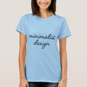Camiseta Design de Script Minimalista - Preto Simples em Br