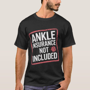 Camiseta Design De Seguro De Tubarão De Basquete Engraçado