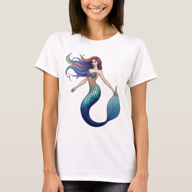 Camiseta Design de Sereia Mesmermada (Frente)